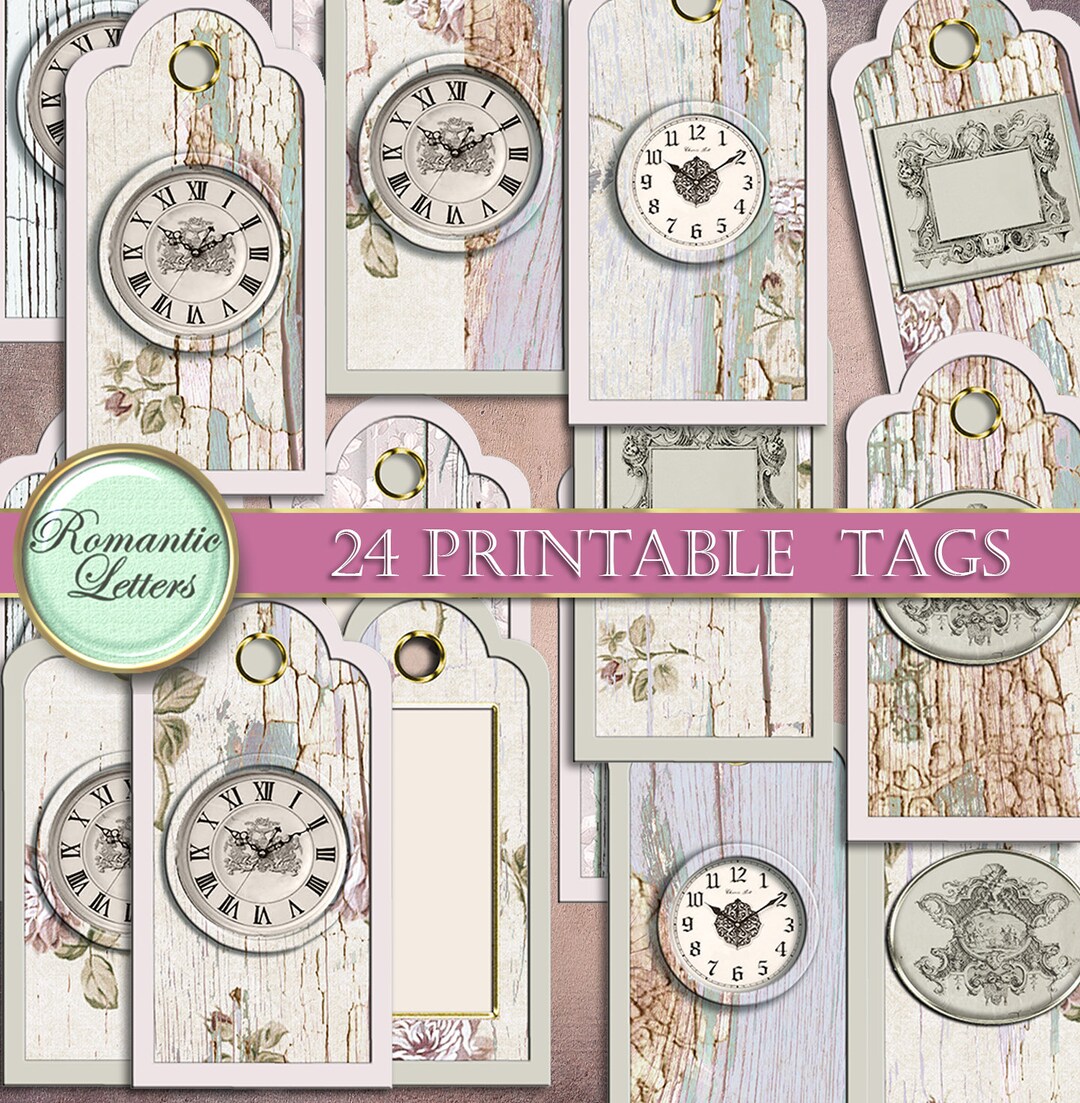 Printable Junk Journal Tags Printable Gift Tags Printable Bookmark ...