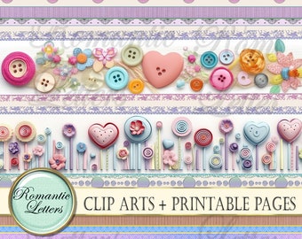 Baby digital scrapbook borders - digital clip art paper embellishment  shabby chic invitations card making png digital download clipart lace