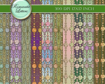 Victorian diamond Digital scrapbooking album background paper Victorian digital Victorian album background paper gemstone glam rhinestone