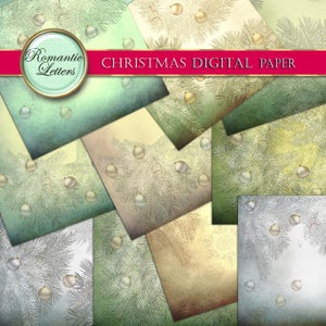 Winter Christmas digital paper pack sale Digital Scrapbook background paper Christmas printable digital backdrop Shabby Chic background pack