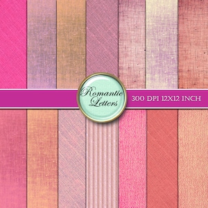 Leinen Textur Digitales Papier Pack Digitales Scrapbook-Papier rosa digitaler Hintergrund Papier Vintage Leinen digital Shabby Chic bedruckbares Papier