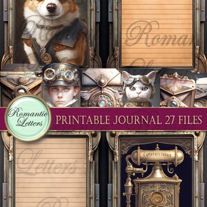 Steampunk Printable Junk Journal Kit Digital Scrapbook Printable ...