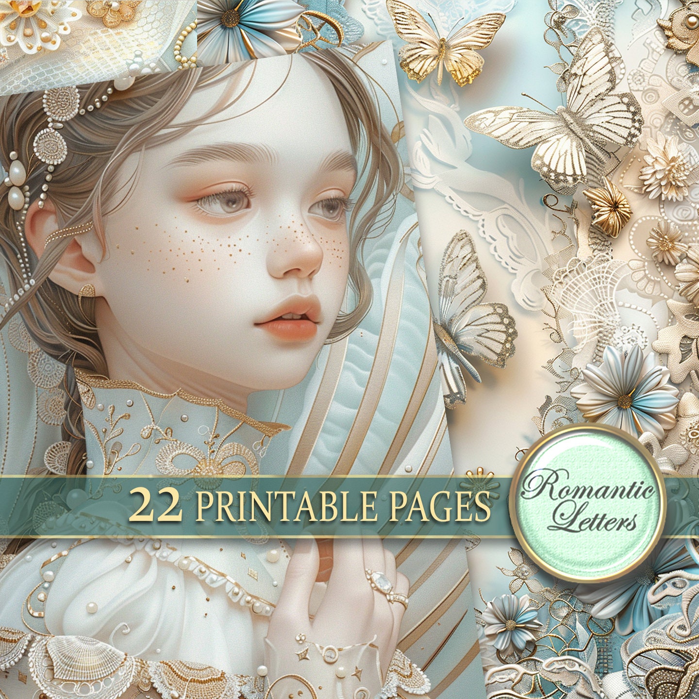 Printable Digital Junk Journal Pages Newborn Baby Scrapbook Paper Pack ...