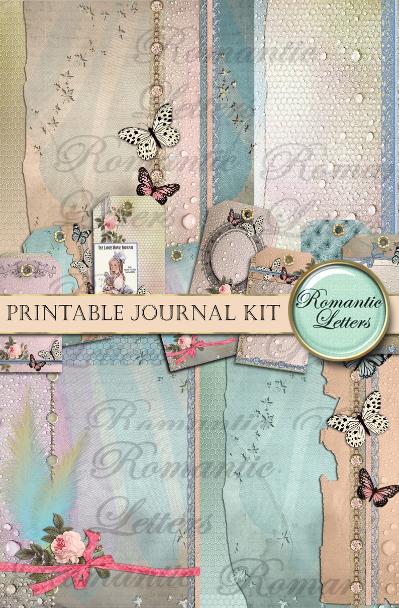Printable Junk Journal Kit Digital Collage Sheet Printable | Etsy UK