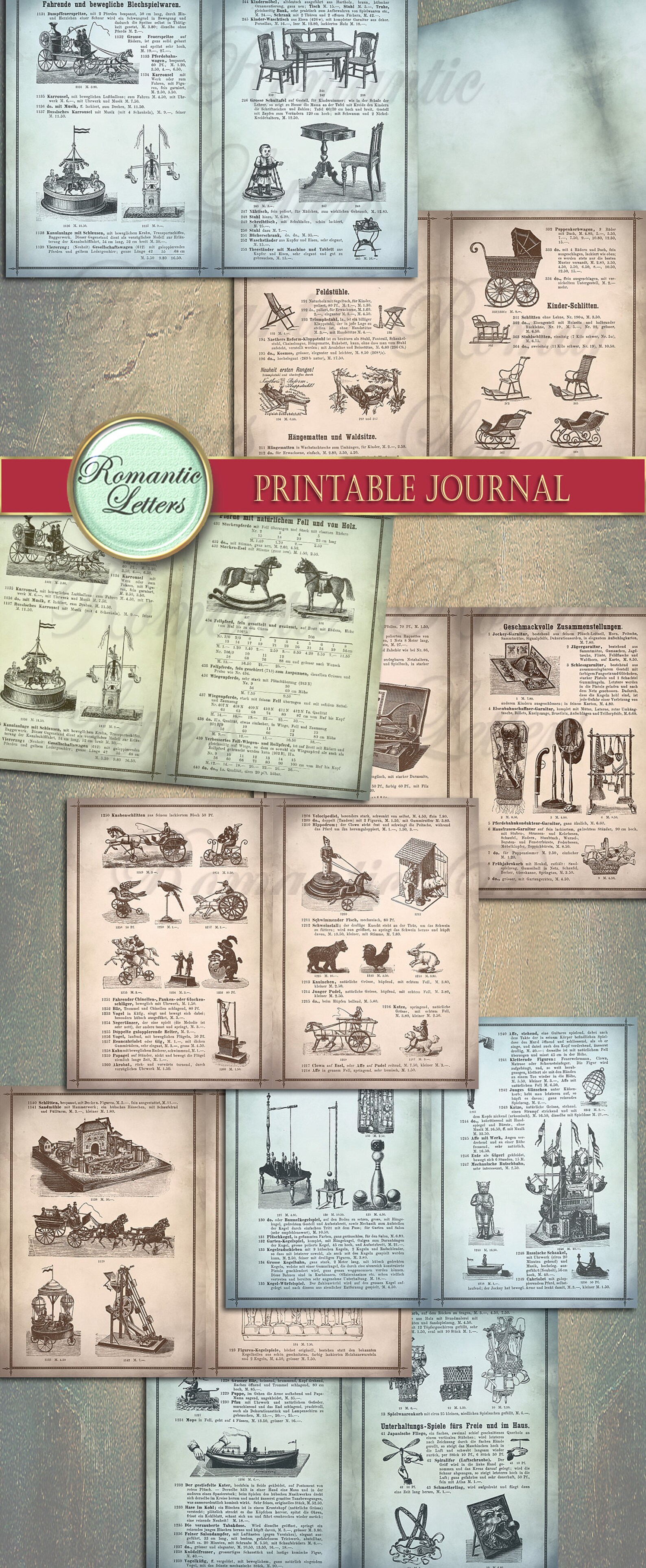 Printable Scrapbook Backgrounds Junk Journal Printable Paper | Etsy
