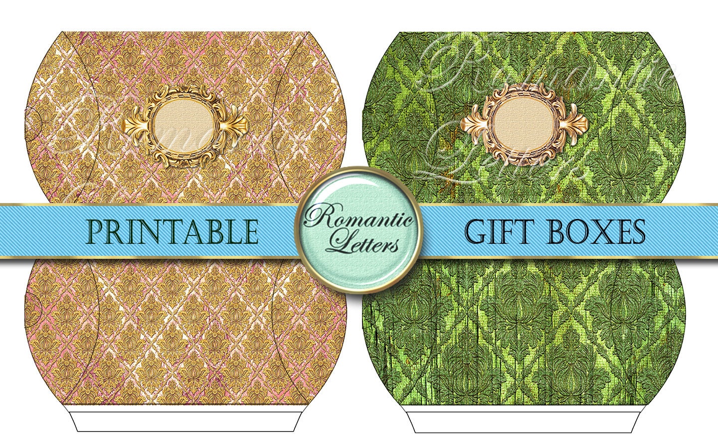 Digital gift box printable favor box wedding favor box jewelry | Etsy