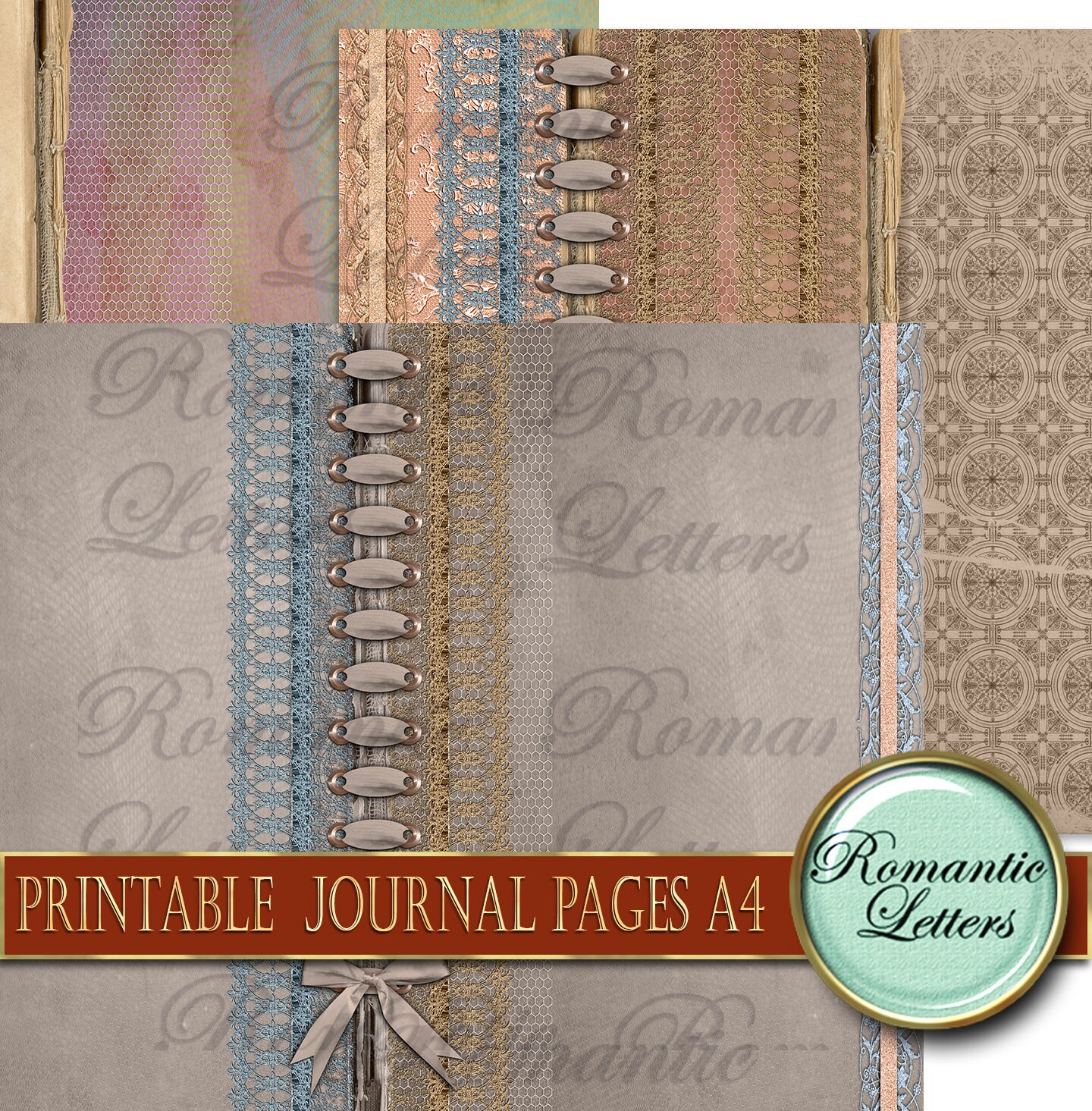 Printable Junk journal pages printable junk journal paper | Etsy