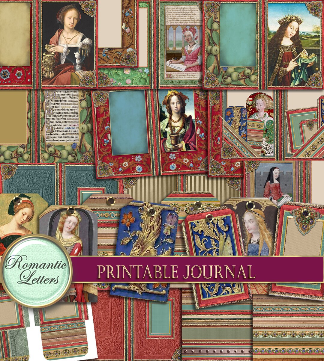 Printable Junk Journal Kit Digital Scrapbook Printable Journal Craft ...