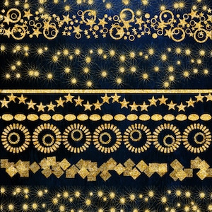 Digital scrapbook borders clip art gold glitter digital borders digital clip art gold stars gold confetti clipart gold foil clipart confetti