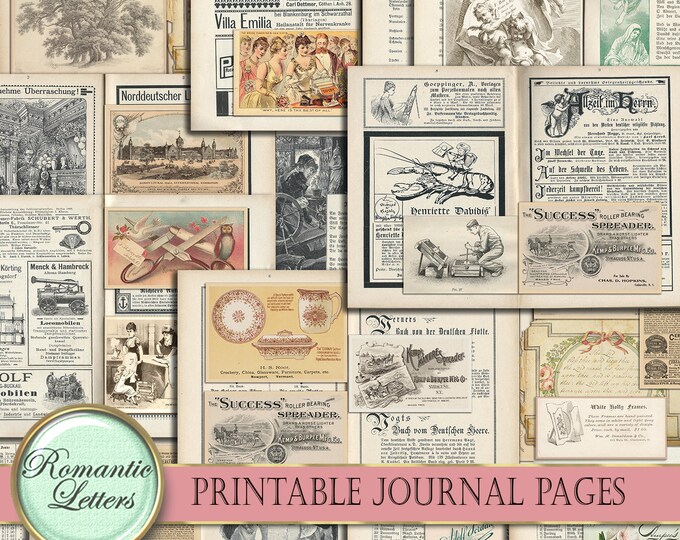 Digital Paper Pack Scrapbook Background Paper Digital Printable Journal ...