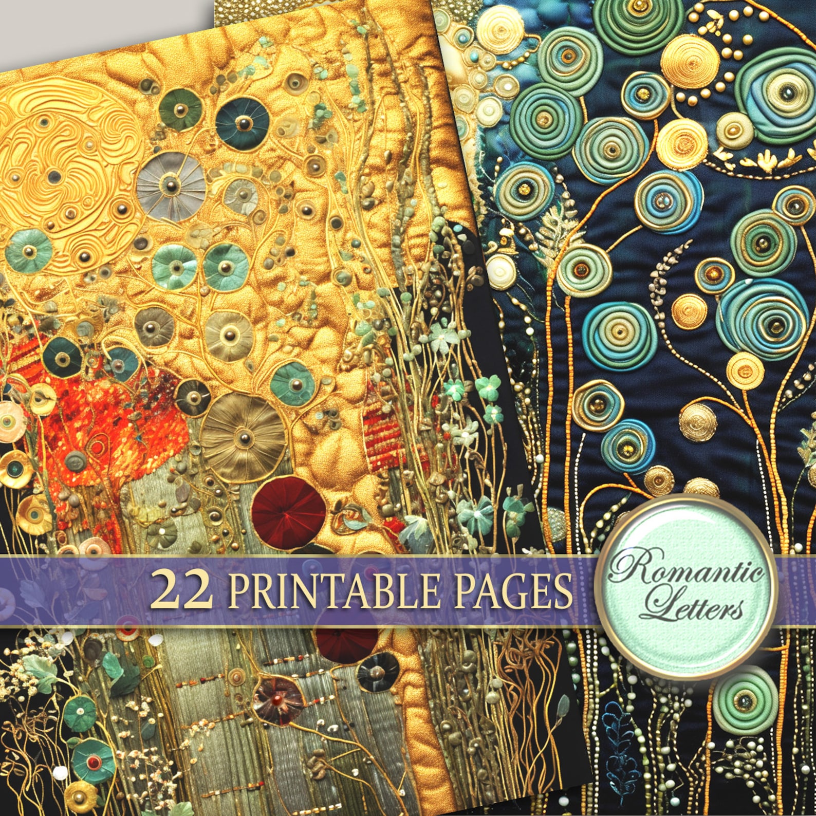 Digital Printable Scrapbook Paper Pack Junk Journal Pages Fabric ...