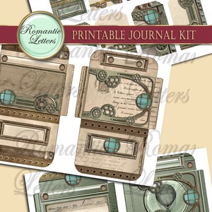 Steampunk Printable Junk Journal Kit Digital Scrapbook Printable ...