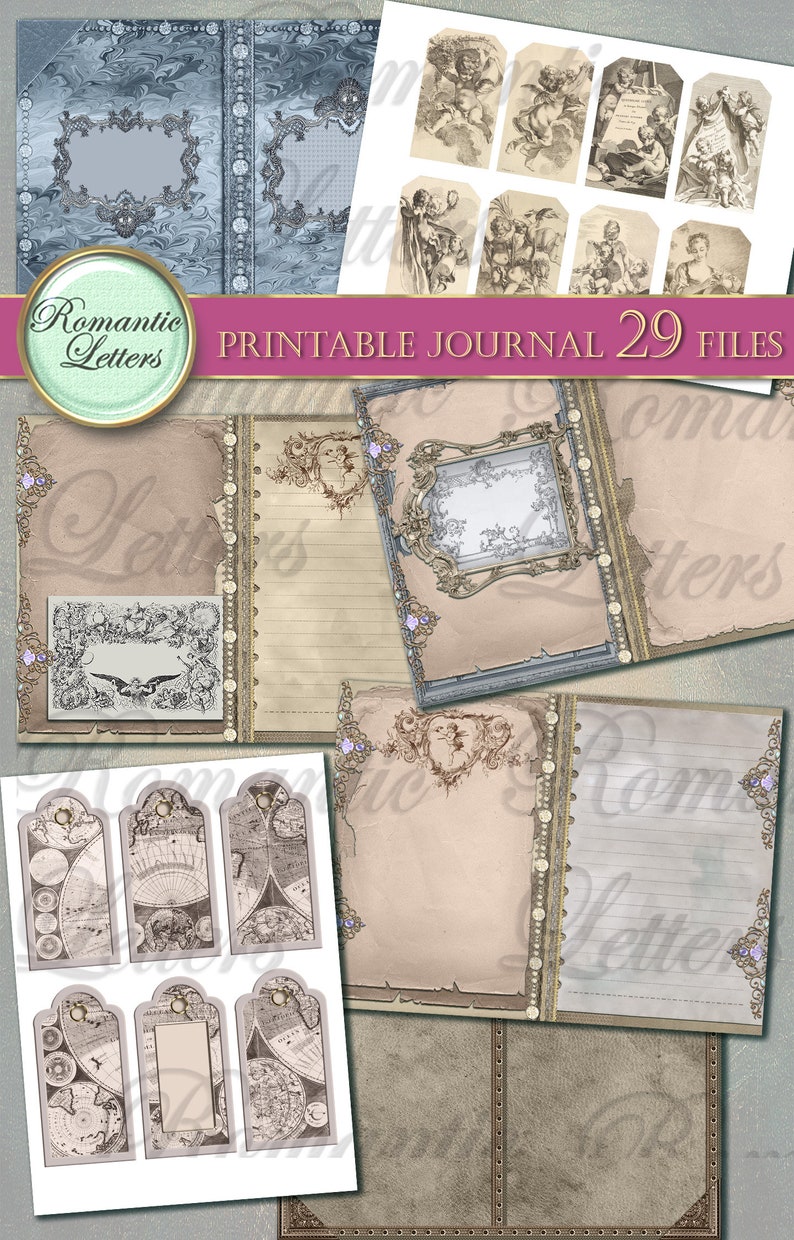 Printable Junk Journal Kit Victorian Digital Scrapbooking Victorian ...