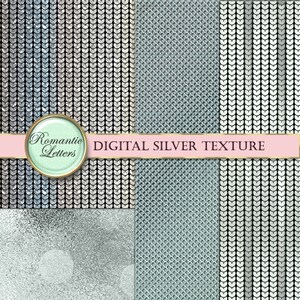Digital Paper Silver Digital Scrapbook Paper Digital Texture Silver ...