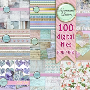 Carta digitale Legno Carta per album digitale Confezione di carta Texture di legno Shabby Chic Sfondo fotografico Sfondo digitale Pavimento in legno Clip art digitale