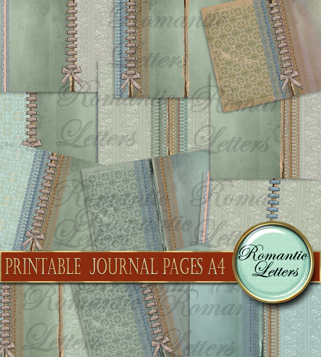 Printable Junk Journal Pages Printable Junk Journal Paper Craft A4 8 ...