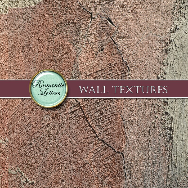 May include: A close-up of a textured wall with a crack running down the center. The wall is a mix of light brown, beige, and gray. The text "WALL TEXTURES" is printed across the bottom of the image.