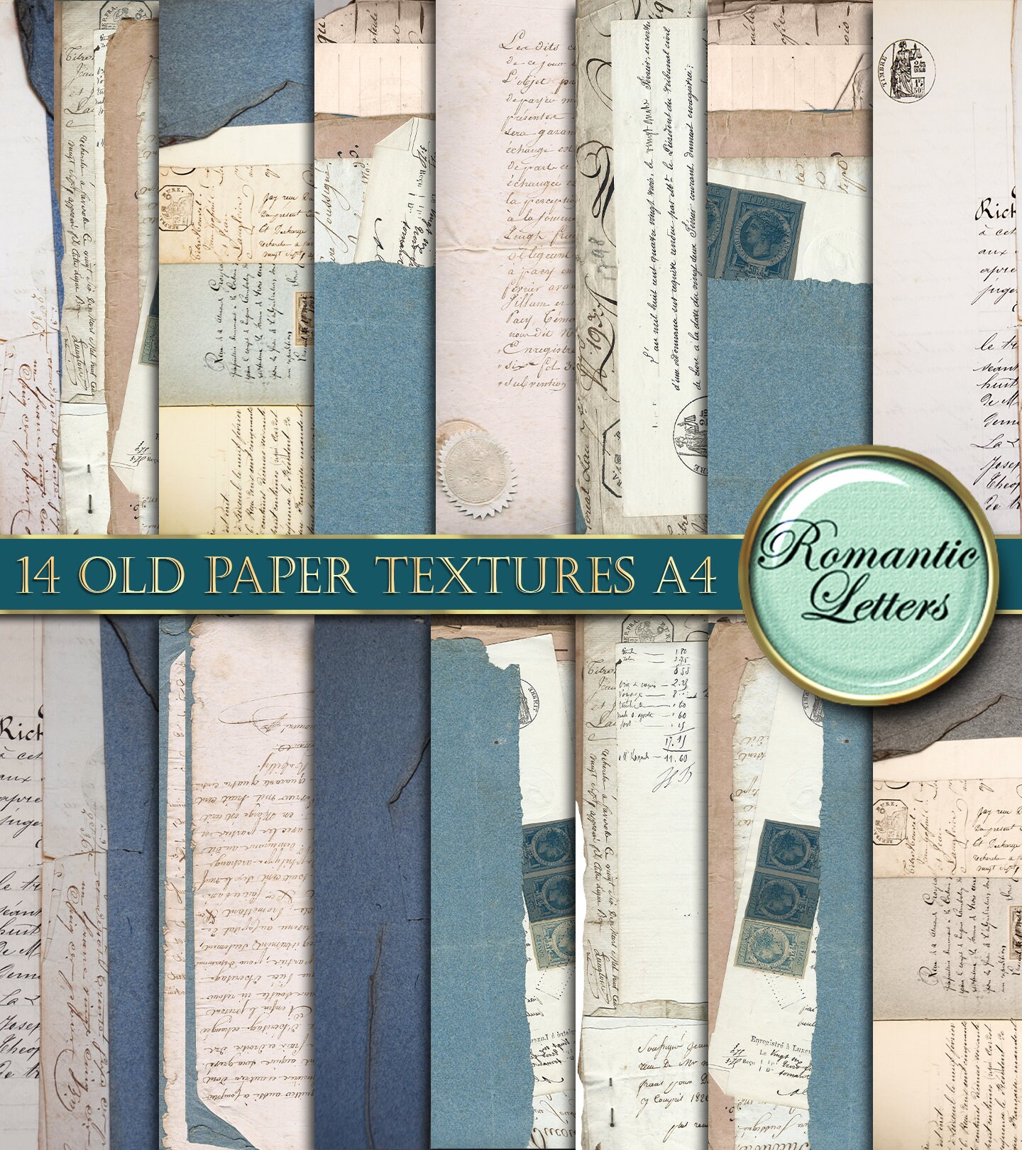 Vintage Digital Paper Pack Scrapbook Background Pages Digital Printable ...