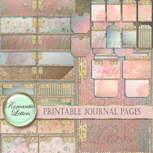 Junk Journal Kit zum ausdrucken Junk Journal Papier Handwerk A4 8.5x11 zum ausdrucken Journal Seite Journal Pocket zum ausdrucken