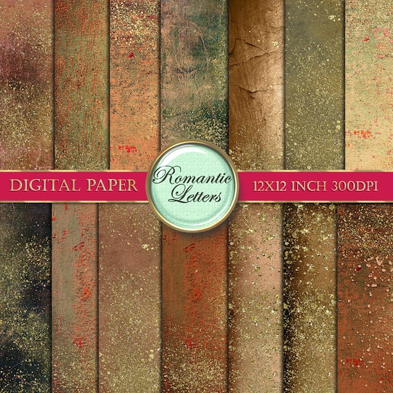 Digital paper pack autumn digital scrapbook orange paper digital printable scrapbook paper background paper fall golden glitter gold texture