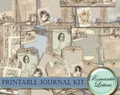 Printable Victorian journal kit digital collage sheet printable journal paper craft A4 vintage mini album instant download printable tag