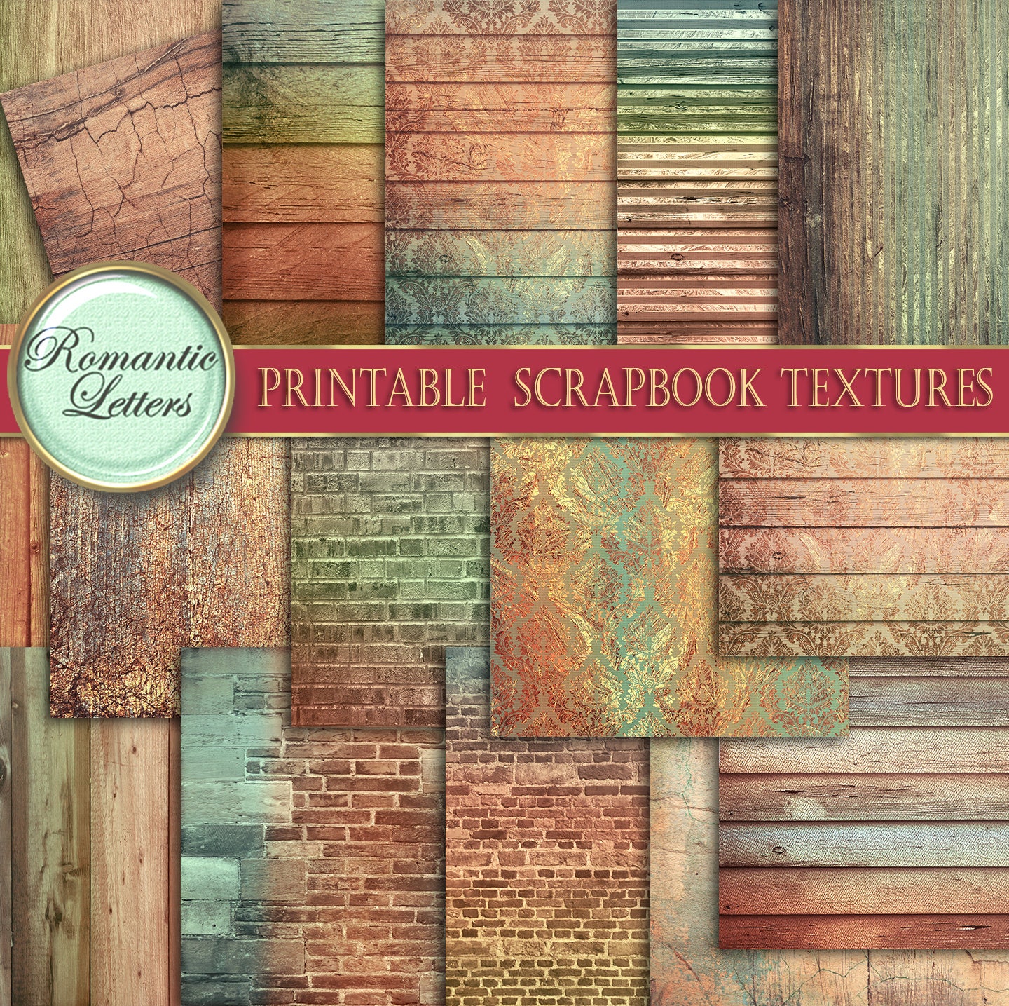 Background page design for a photo book, scrapbook or wallpaper in brown;  abstract wood texture Stock Illustration