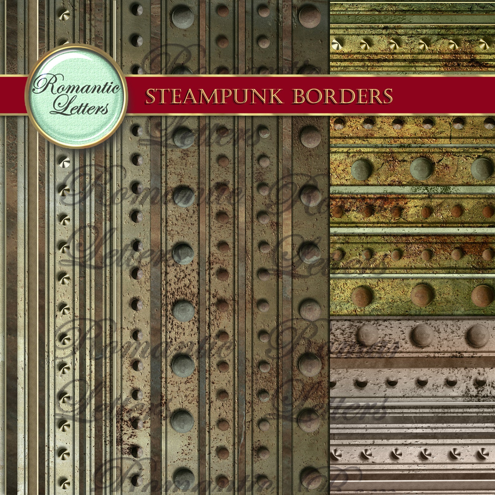 Clip Art Steampunk Digital Printable Scrapbook Borders Clip - Etsy