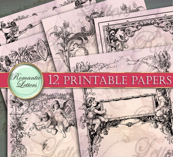 Printable Victorian Paper Printable Journal Page Vintage - Etsy