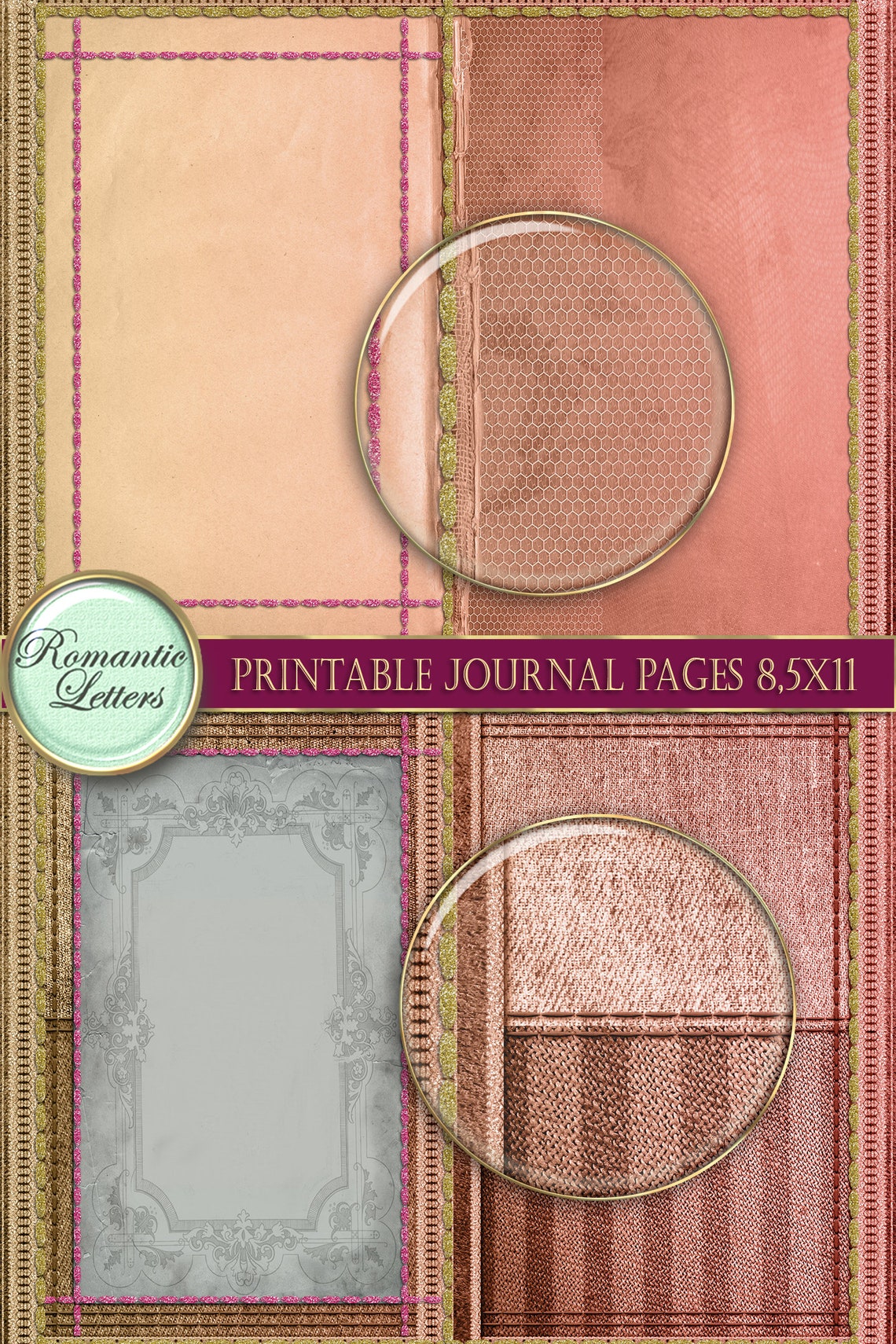 Printable Junk Journal Pages Printable Paper Craft A4 Vintage - Etsy