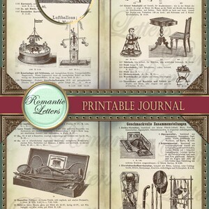 Victorian Steampunk Printable Journal Kit Digital Scrapbook Printable ...