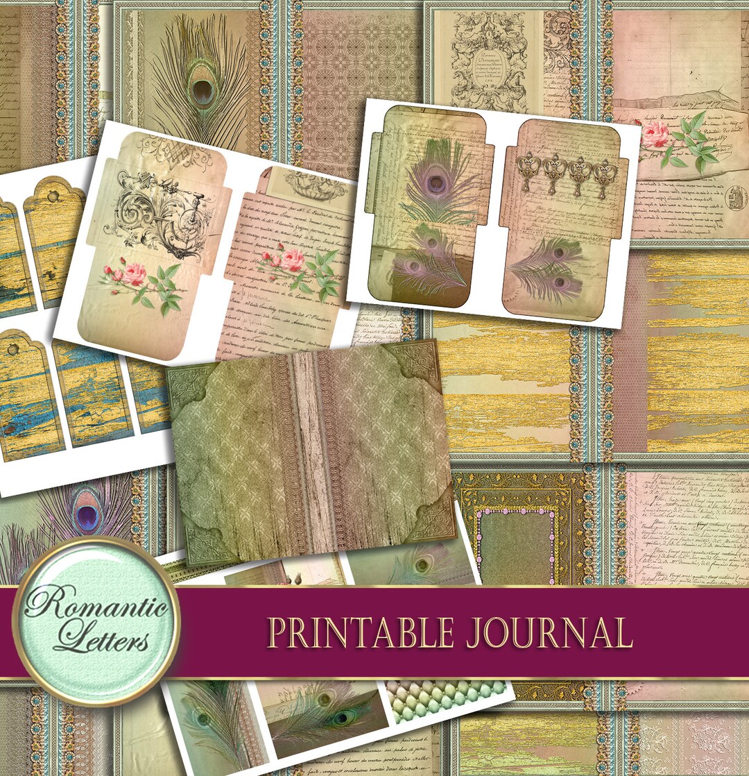 Printable Junk Journal Kit Vintage Digital Printable Journal Craft ...
