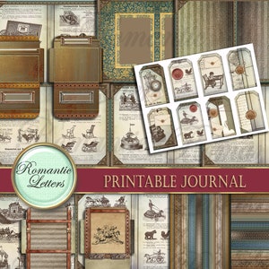 Victorian Steampunk Printable Journal Kit Digital Scrapbook Printable ...