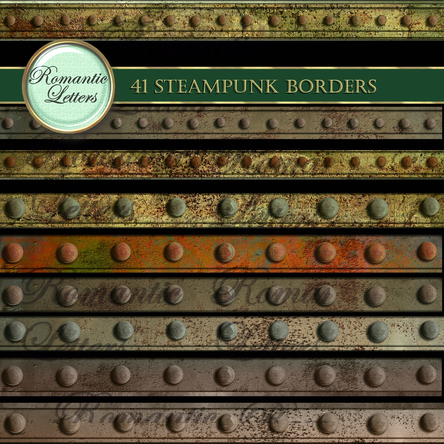 Clip Art Steampunk Digital Printable Scrapbook Borders Clip - Etsy
