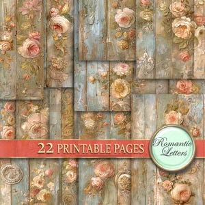 Rose digital paper pack Scrapbook Hintergrundpapier shabby chic Tapete Holz textur shabby chic decoupage papier
