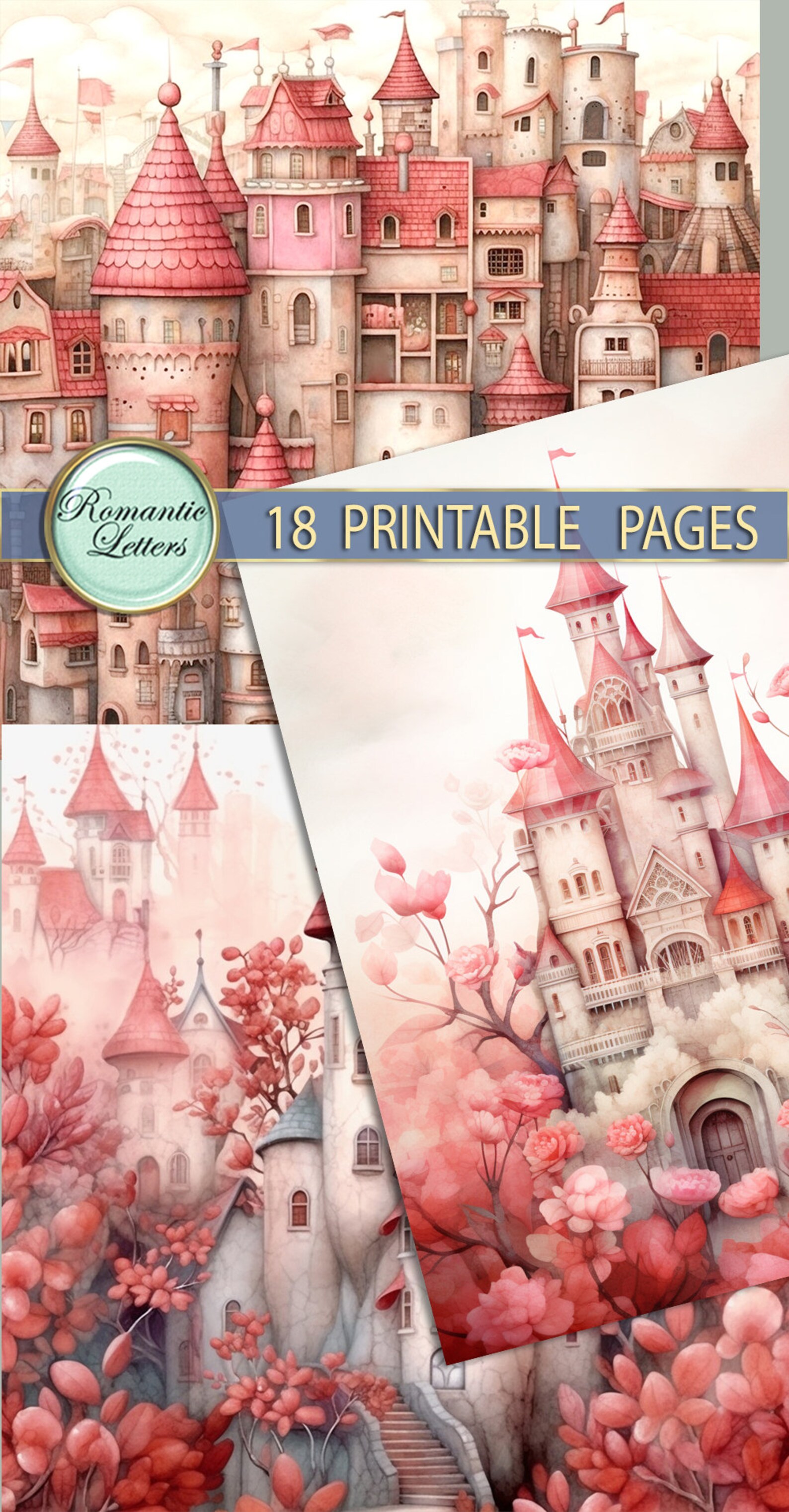 Printable Decoupage Paper Floral Digital Scrapbook Album Paper Fairy ...