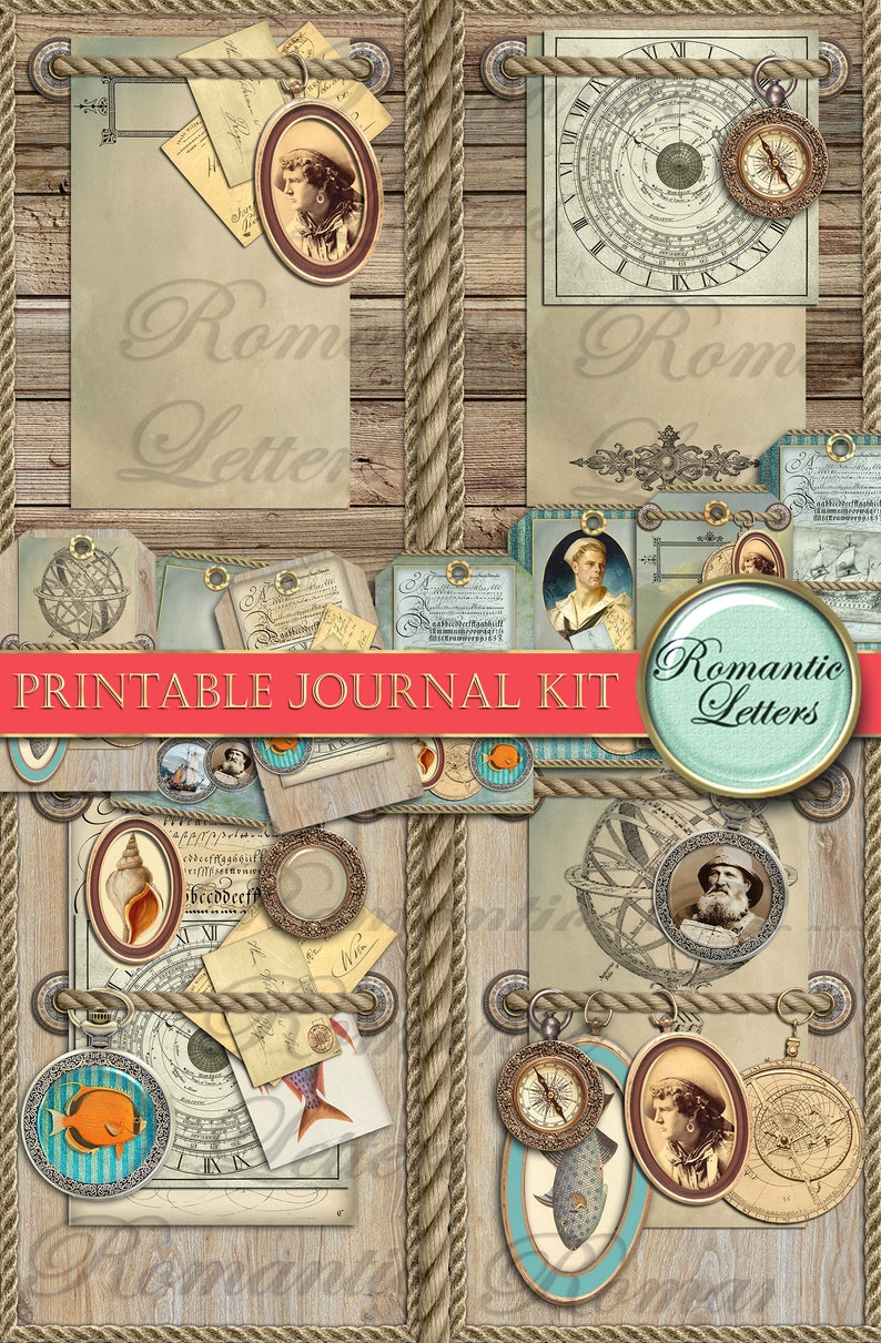printable travel journal kit digital printable junk