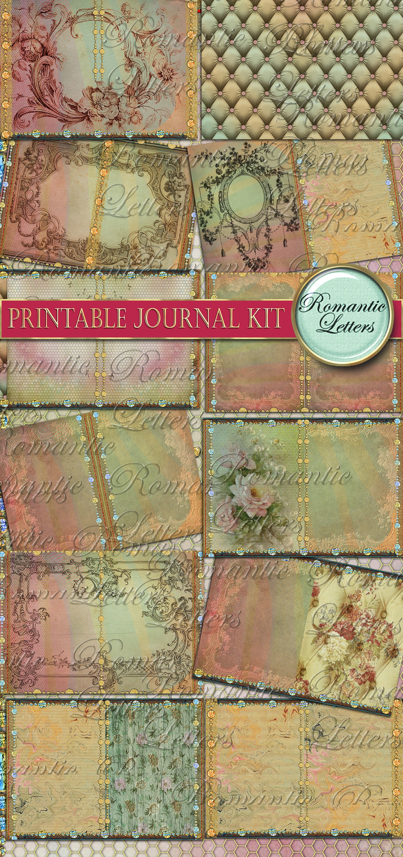 Printable Journal Pages A4 Printable Scrapbook Kit Paper - Etsy