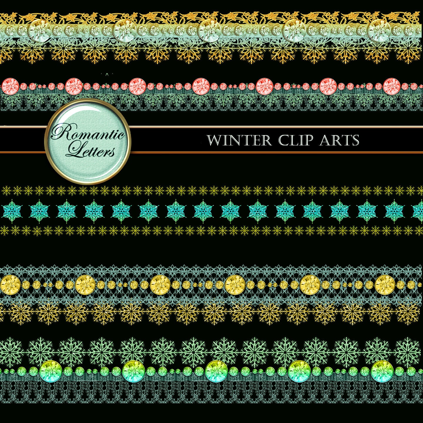 Christmas Clip Art Gold Glitter Clip Art Christmas Digital | Etsy