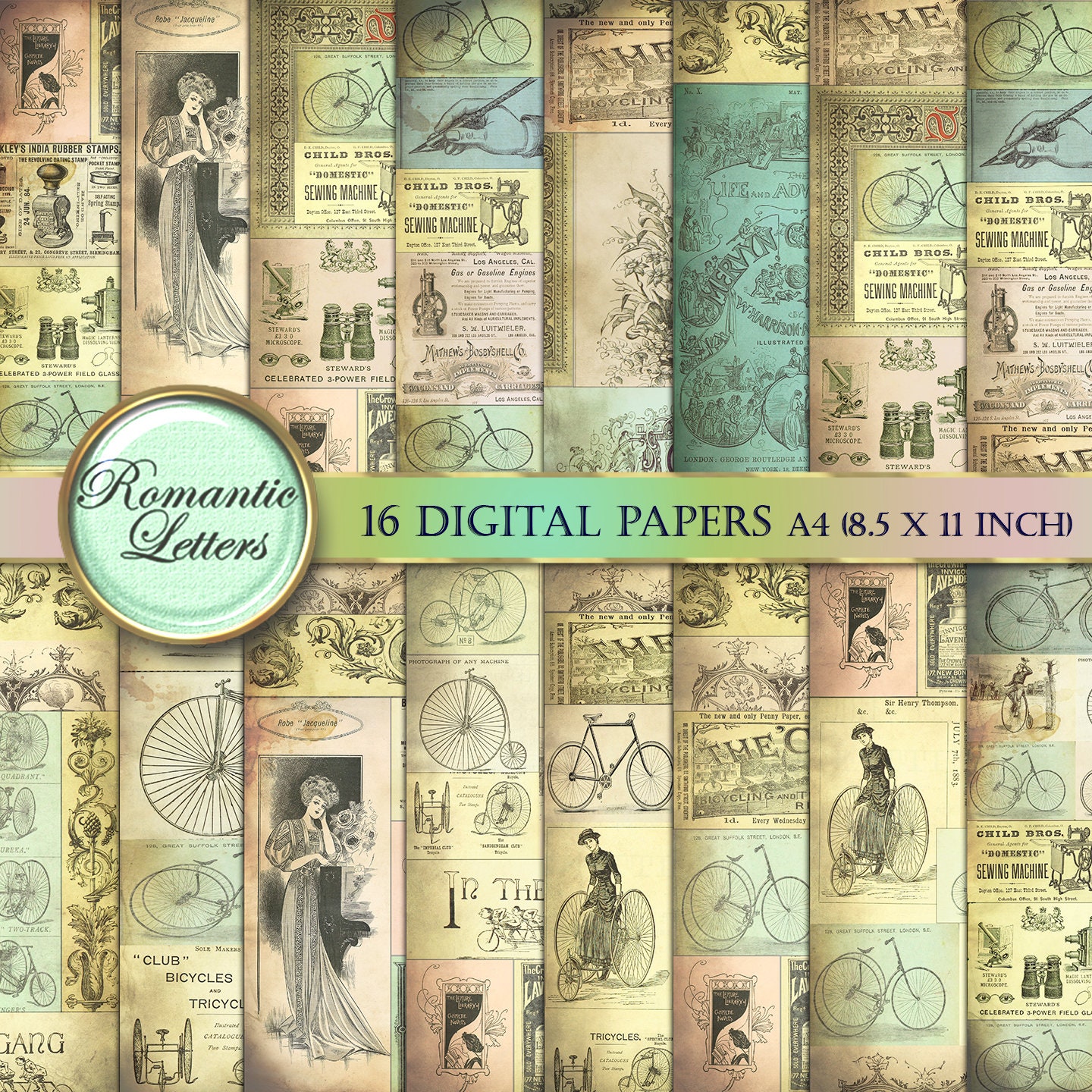 100サイズ/たっぷりephemeral box☆ヴィンテージ海外紙モノ/蚤の市 100サイズ/たっぷりephemeral box☆ヴィンテージ海外紙モノ