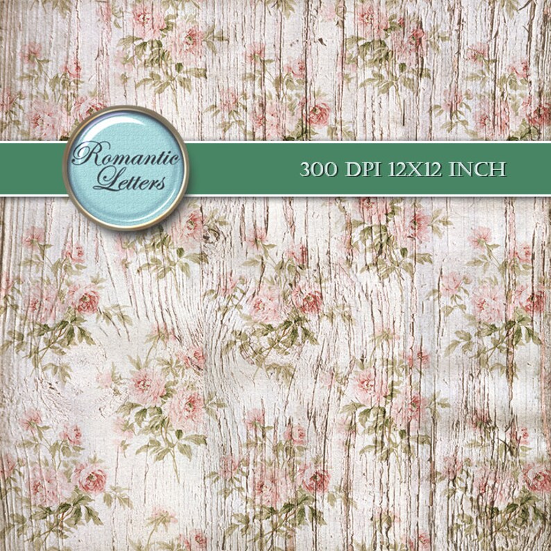 Digital scrapbooking paper background digital wedding paper background sepia wood printable decoupage paper digital scrapbook vintage rose image 4