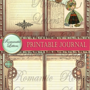 Steampunk Printable Junk Journal Kit Industrial Digital Scrapbook ...