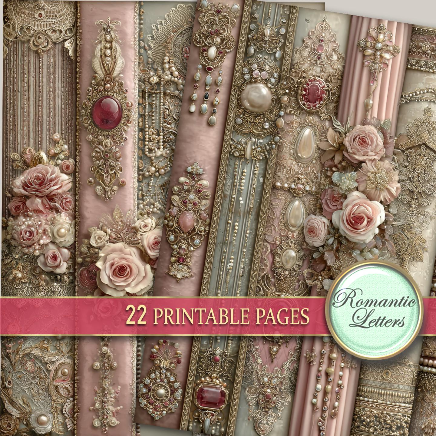 Digital Printable Scrapbook Paper Pack Shabby Chic Junk Journal Pages ...