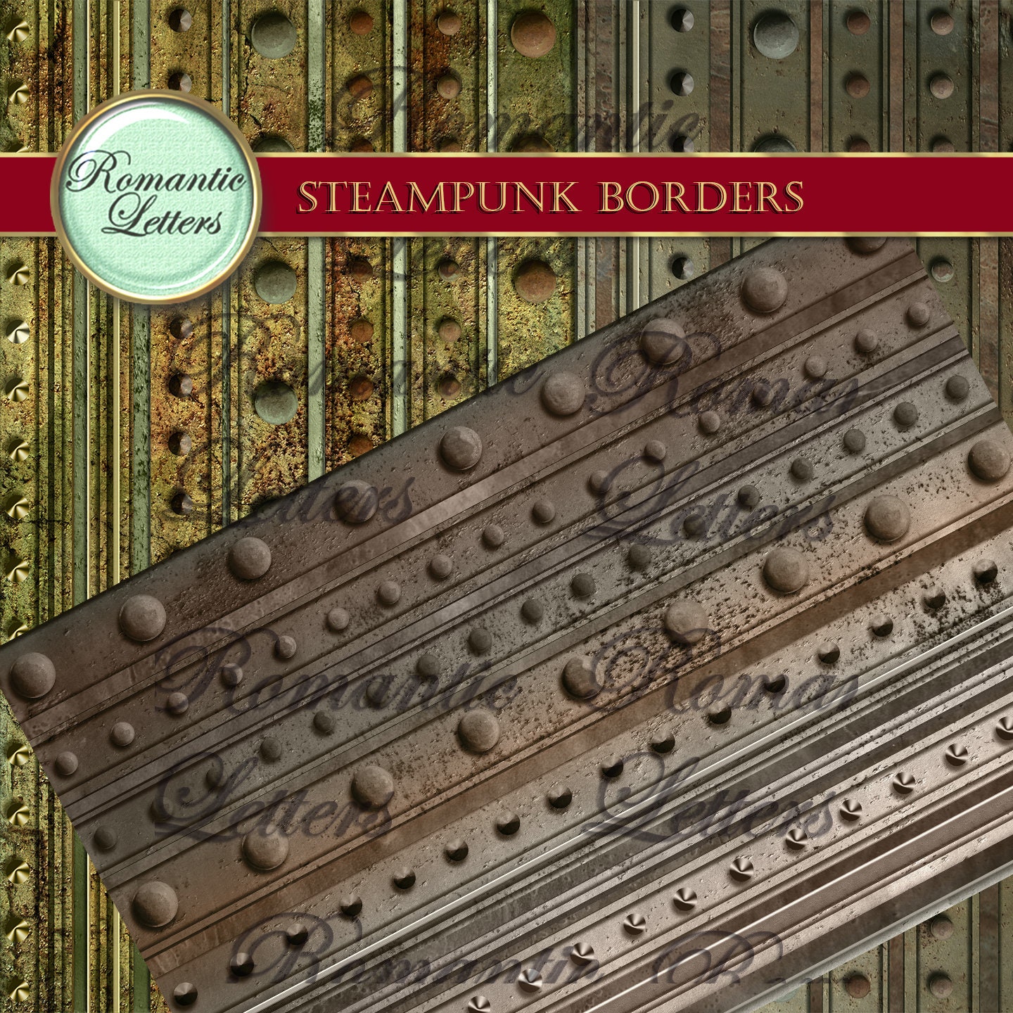 Clip Art Steampunk Digital Printable Scrapbook Borders Clip - Etsy