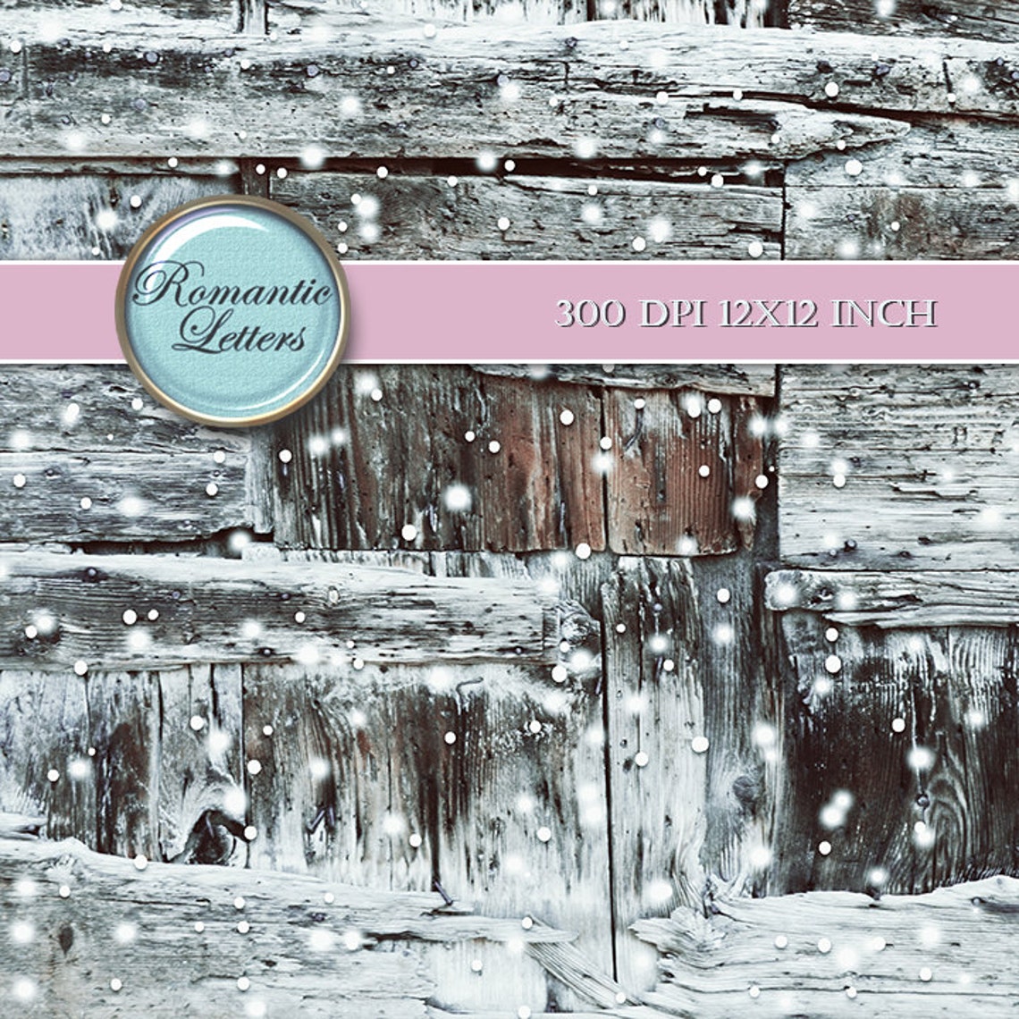 Winter digital scrapbook paper pack Winter photography | Etsy