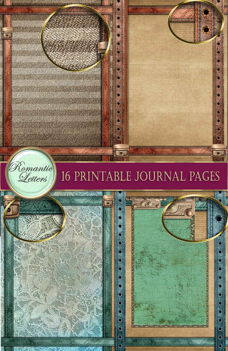 Printable Junk Journal Kit Digital Scrapbook Background Paper Digital ...