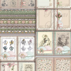 Printable Junk Journal Kit Printable Scrapbook Paper 8.5x11 Digital ...