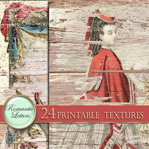 Victorian fashion digital printable scrapbook paper background Shabby chic  distressed background texture mural antique vintage magazine