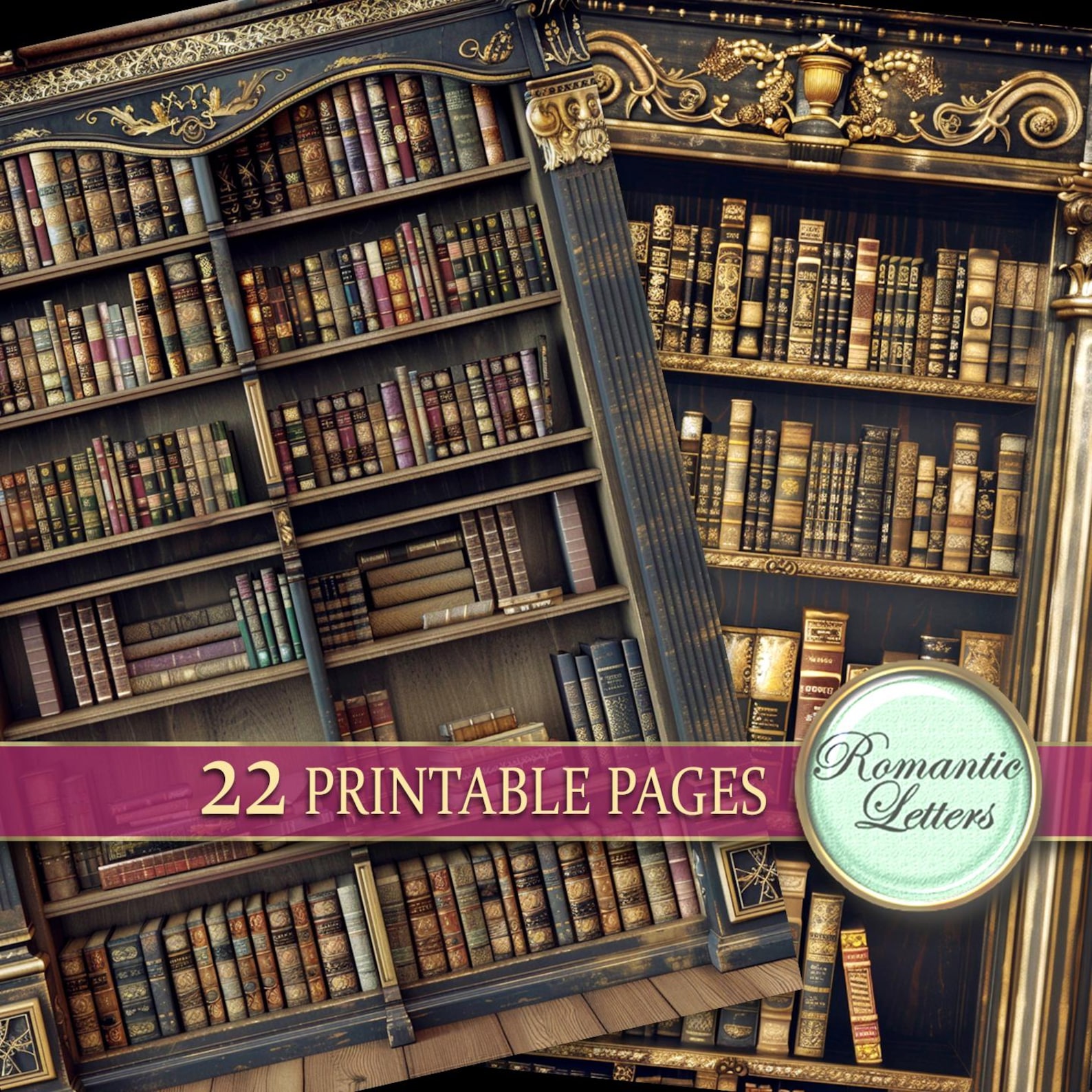 Bookshelves Digital Scrapbook Paper: Doll House Wallpaper, Llibrary ...