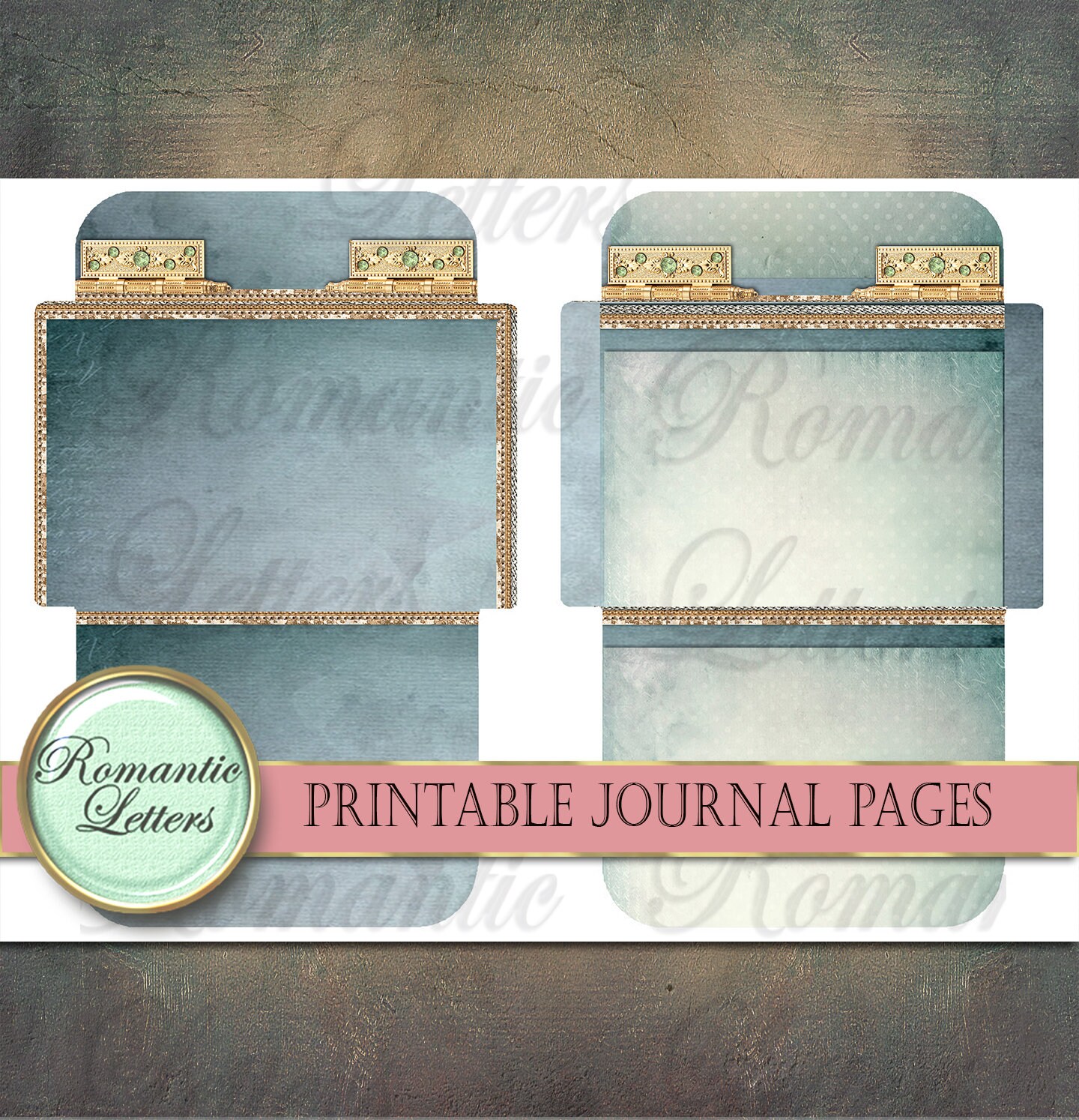 Printable Junk Journal Kit Digital Scrapbook Backgrounds Printable Junk ...