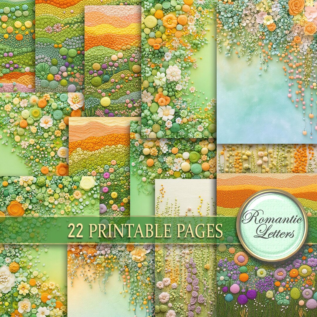 Digital Printable Scrapbook Paper Pack Junk Journal Pages Patchwork ...